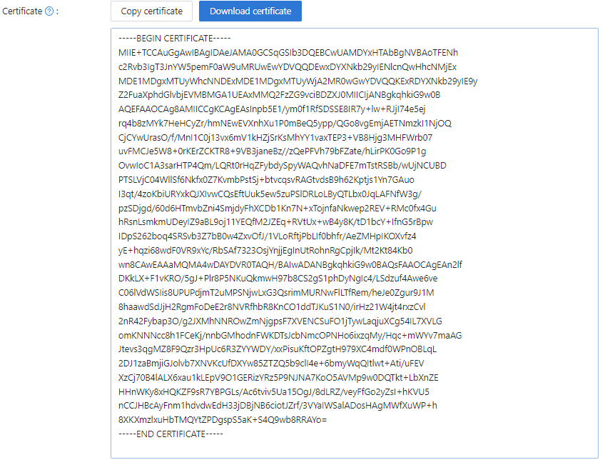 Hanzo IAM Certification Settings
