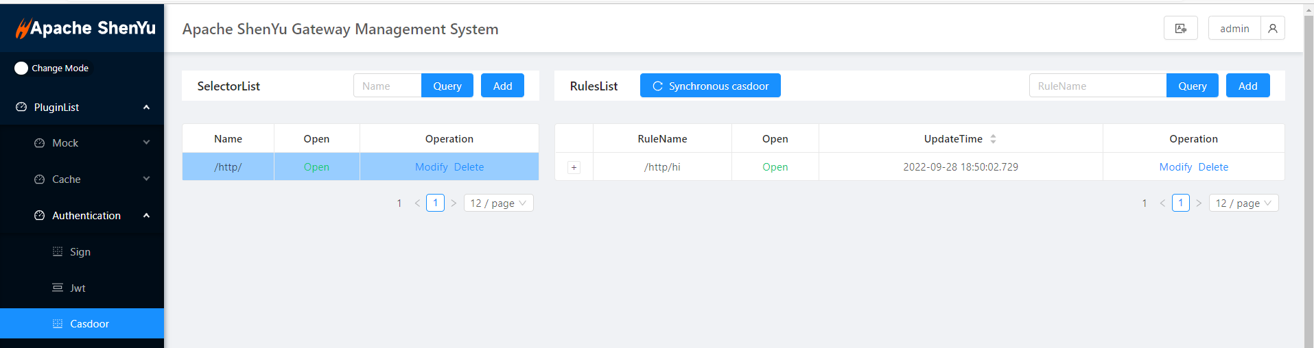 Shenyu Hanzo IAM Config